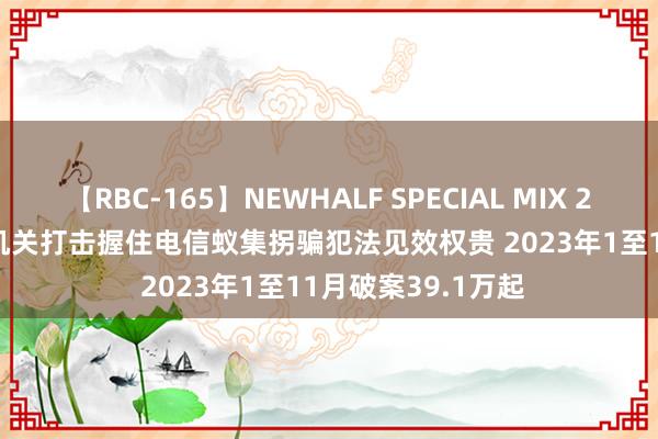 【RBC-165】NEWHALF SPECIAL MIX 240分 Vol.2 公安机关打击握住电信蚁集拐骗犯法见效权贵 2023年1至11月破案39.1万起