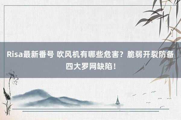 Risa最新番号 吹风机有哪些危害？脆弱开裂防备四大罗网缺陷！