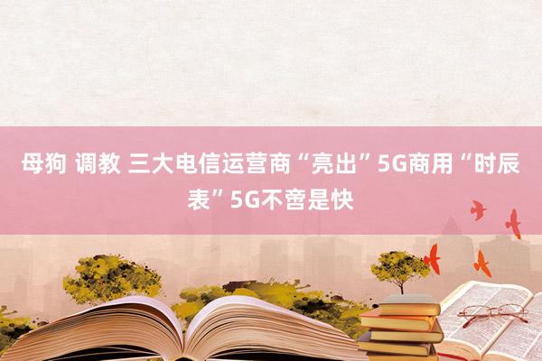 母狗 调教 三大电信运营商“亮出”5G商用“时辰表”5G不啻是快