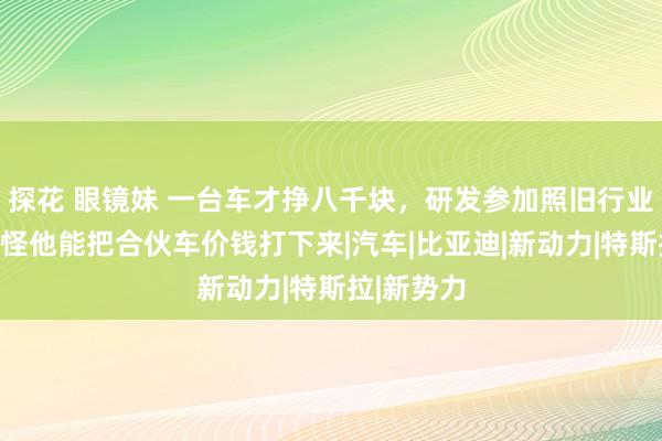 探花 眼镜妹 一台车才挣八千块，研发参加照旧行业第一，难怪他能把合伙车价钱打下来|汽车|比亚迪|新动力|特斯拉|新势力